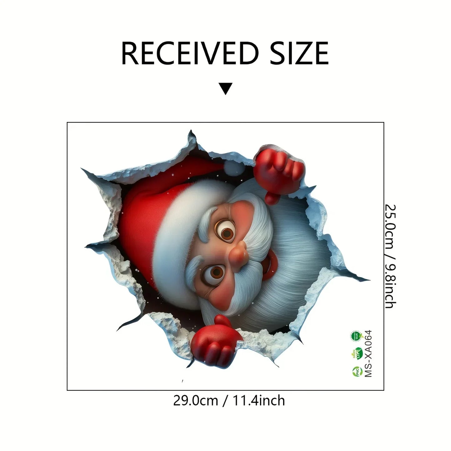 Auralix™ 3D Santa Wall Sticker