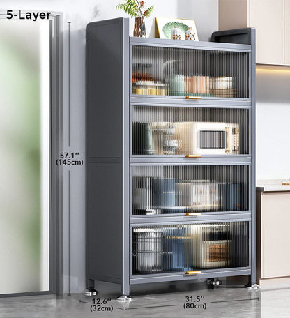 Auralix® 5-Tier / 3-Tier Heavy Duty Metal Multifunctional Kitchen Cabinet Storage Racks