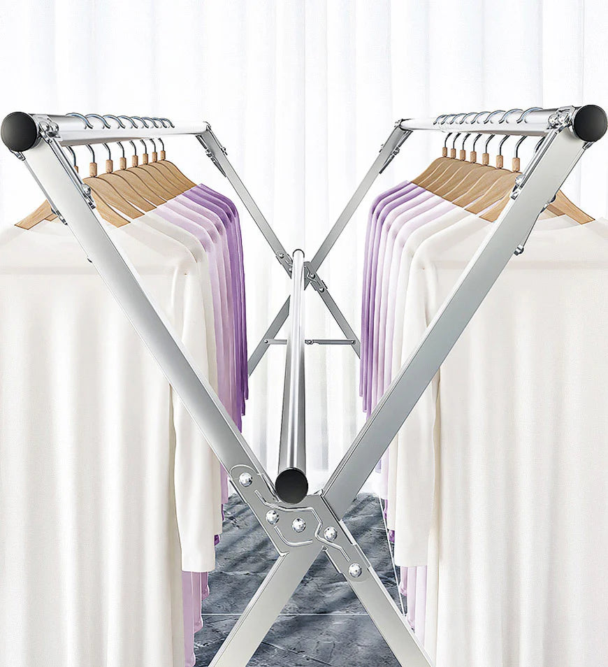 Auralix® Heavy Duty Stainless Steel Foldable Clothes Drying Rack