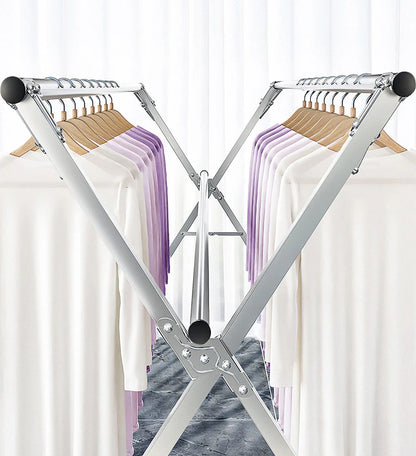 Auralix® Heavy Duty Stainless Steel Foldable Clothes Drying Rack