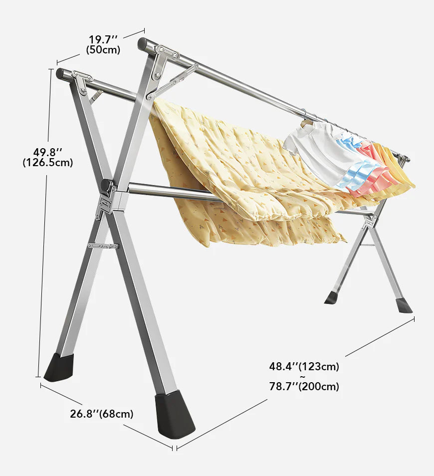 Auralix® Heavy Duty Stainless Steel Foldable Clothes Drying Rack