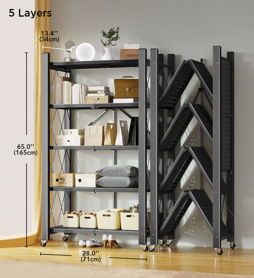 Auralix® Heavy-Duty Foldable Metal Organizer Shelf