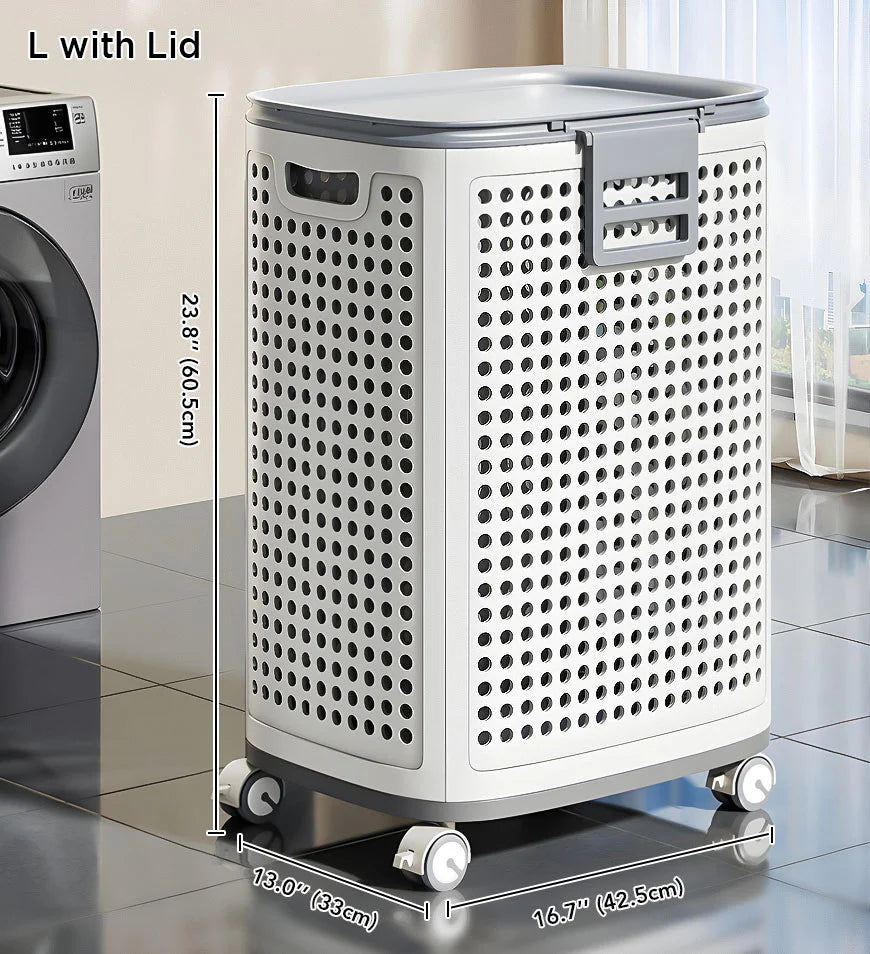 Auralix® Rolling Laundry Basket with Wheels