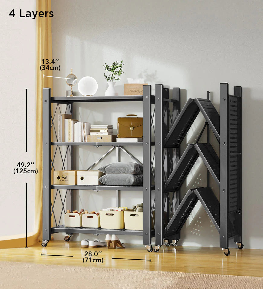 Auralix® Heavy-Duty Foldable Metal Organizer Shelf