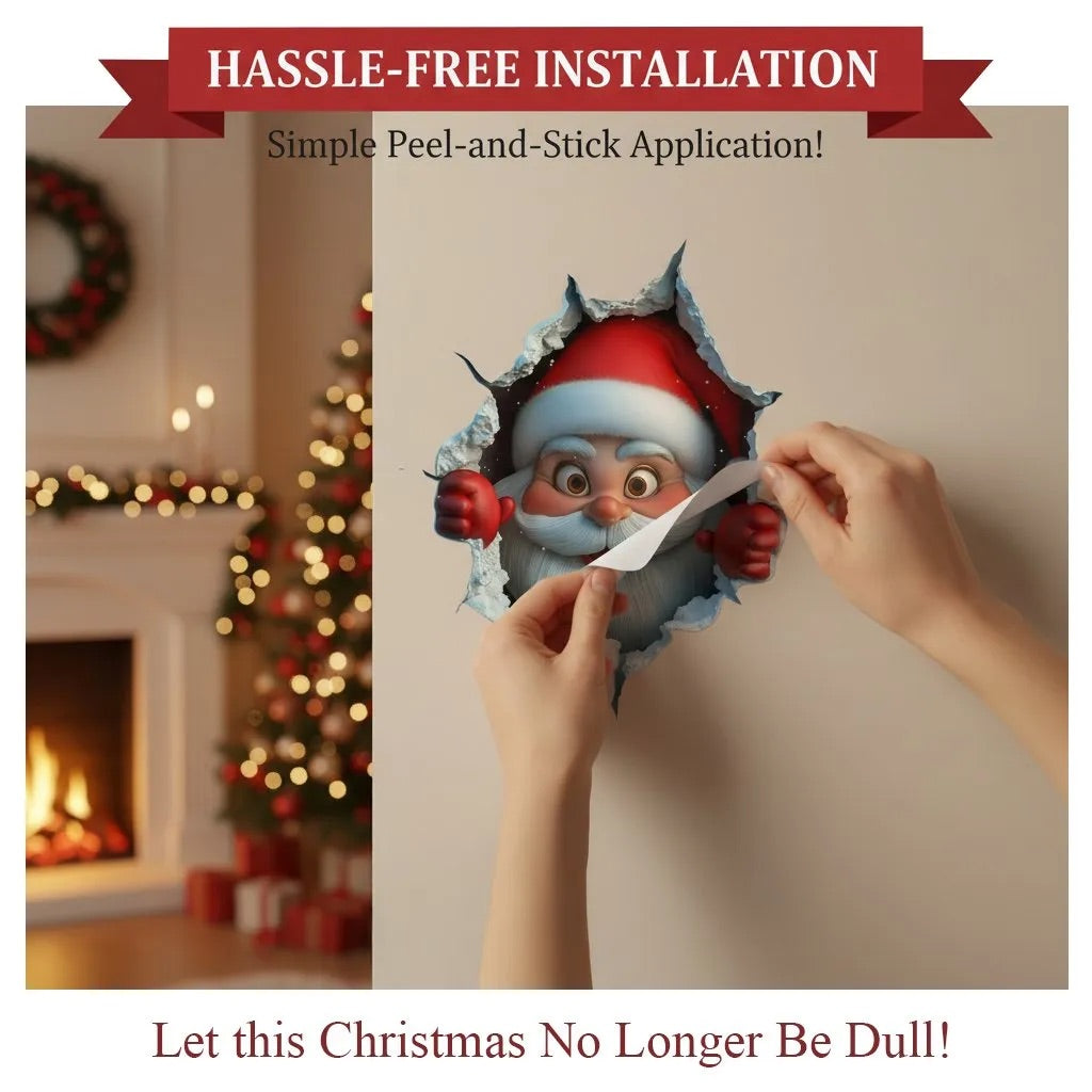 Auralix™ 3D Santa Wall Sticker