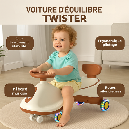 Voiture d’Équilibre Tournante pour enfants