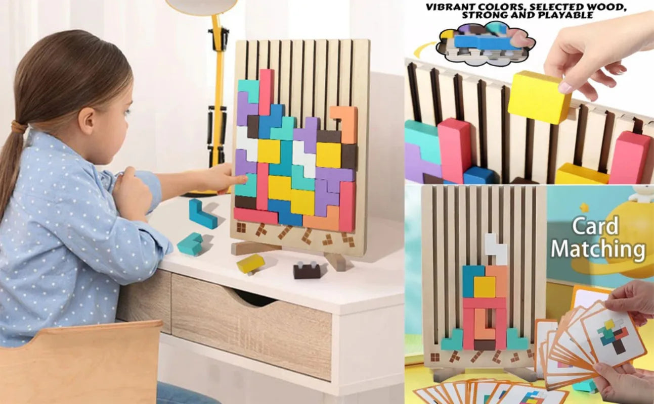 Puzzle Sensoriel Montessori en Bois