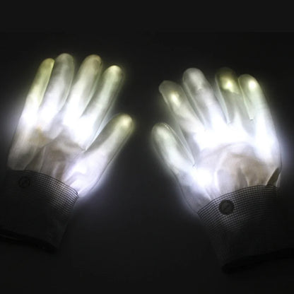 LED Gloves Neon Guantes Glowing Halloween Party Light Props Luminous Flashing Skull Gloves Stage Costume Supplies