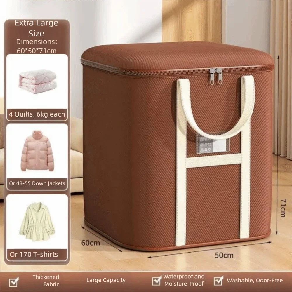 New Large Capacity Moving Packing Bag with Zipper Multipurpose Woven Bag Waterproof Clothes Organizer Packing Supplies