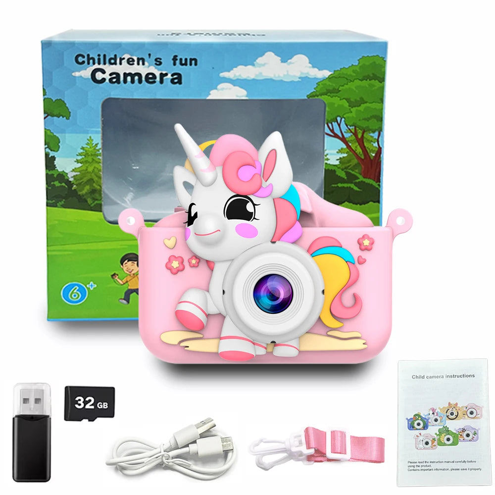 Kid Camera Digital Camera Toys For Girls Boys 1080P HD Screen Video Recording Music Playback Gaming 2 inch Children Camera Gift