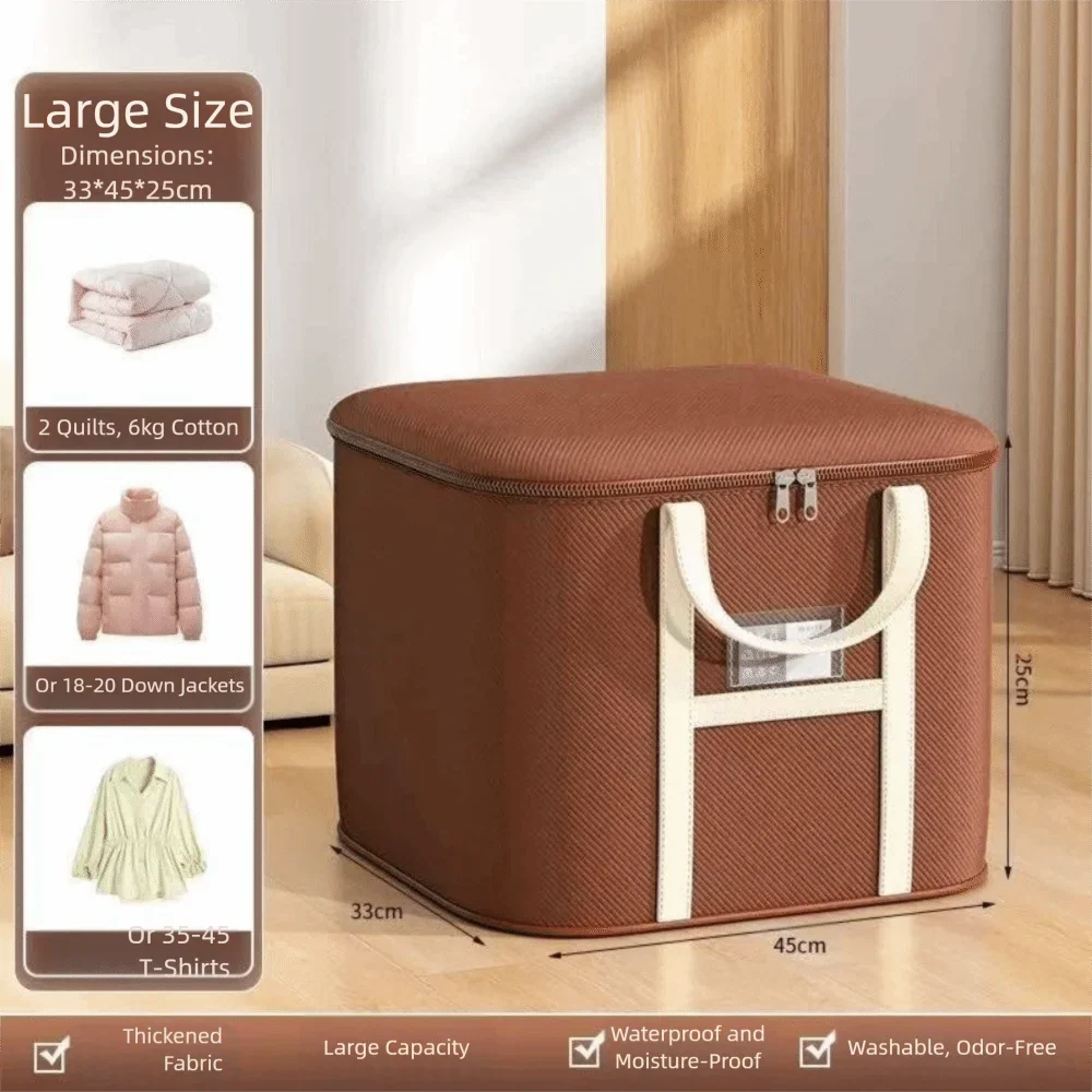 New Large Capacity Moving Packing Bag with Zipper Multipurpose Woven Bag Waterproof Clothes Organizer Packing Supplies