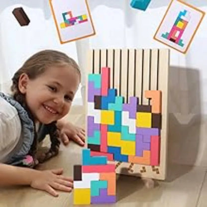 Puzzle Sensoriel Montessori en Bois