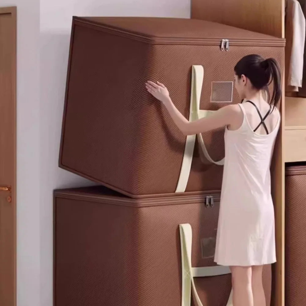 New Large Capacity Moving Packing Bag with Zipper Multipurpose Woven Bag Waterproof Clothes Organizer Packing Supplies