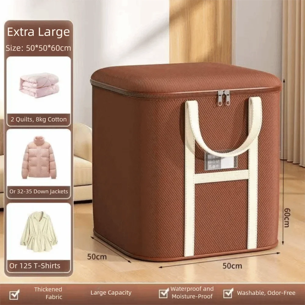 New Large Capacity Moving Packing Bag with Zipper Multipurpose Woven Bag Waterproof Clothes Organizer Packing Supplies