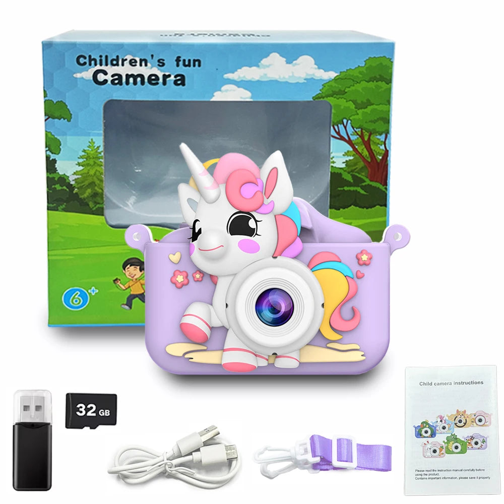 Kid Camera Digital Camera Toys For Girls Boys 1080P HD Screen Video Recording Music Playback Gaming 2 inch Children Camera Gift