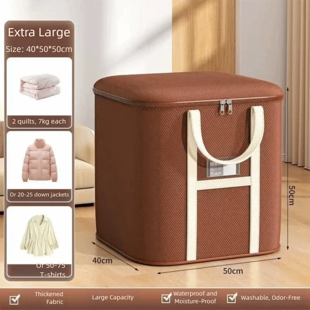 New Large Capacity Moving Packing Bag with Zipper Multipurpose Woven Bag Waterproof Clothes Organizer Packing Supplies